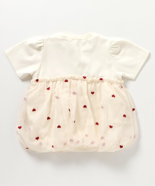 apres les cours（アプレレクール）の「【ジュニア対応】ハート刺繍バルーンドッキング半袖トップス（Tシャツ/カットソー・キッズ・ブラック/アイボリー・80/90/100/110/120/130/140）」の5枚目の写真