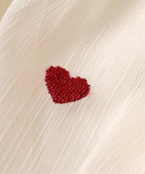 apres les cours（アプレレクール）の「【ジュニア対応】ハート刺繍バルーンドッキング半袖トップス（Tシャツ/カットソー・キッズ・ブラック/アイボリー・80/90/100/110/120/130/140）」の9枚目の写真