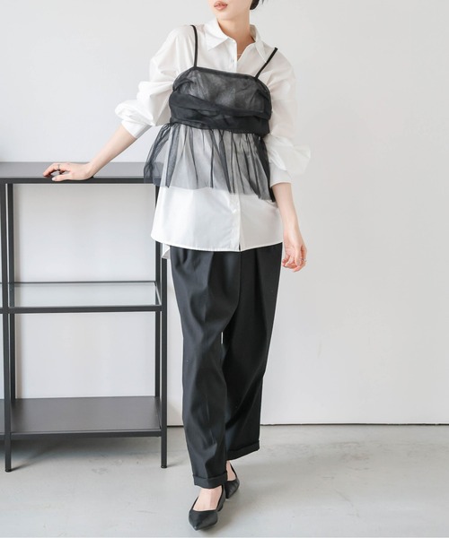 La-gemme(ラジェム)の「オーバーサイズ レギュラーカラーシャツ(シャツ/ブラウス・レディース・ホワイト/ブラック/ブルー・フリー)」の5枚目の写真