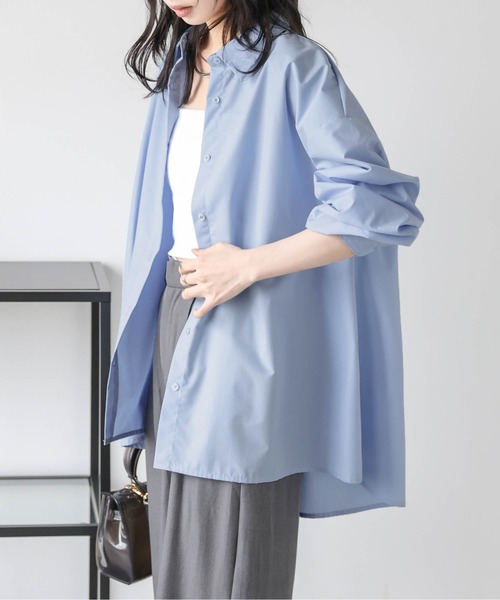 La-gemme(ラジェム)の「オーバーサイズ レギュラーカラーシャツ(シャツ/ブラウス・レディース・ホワイト/ブラック/ブルー・フリー)」の13枚目の写真