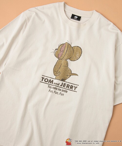 Tom＆Jerry（トムアンドジェリー）の「【好評につき追加生産】TOM and JERRY /（トムとジェリー）ヴィンテージライクTシャツ（Tシャツ/カットソー・メンズ・オフホワイト/ライトブルー/ダークグレー/その他3/その他1/その他9/その他4・M/S/XL/L）」の5枚目の写真