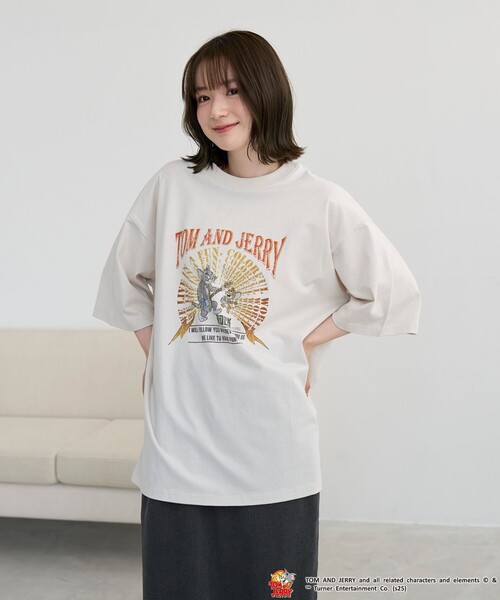Tom＆Jerry（トムアンドジェリー）の「【好評につき追加生産】TOM and JERRY /（トムとジェリー）ヴィンテージライクTシャツ（Tシャツ/カットソー・メンズ・オフホワイト/ライトブルー/ダークグレー/その他3/その他1/その他9/その他4・M/S/XL/L）」の20枚目の写真