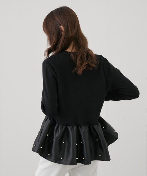 Jayro(ジャイロ)の「裾切替フリルプルオーバー(Tシャツ/カットソー・レディース・オフホワイト/ブラック・M)」の5枚目の写真