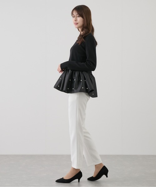 Jayro(ジャイロ)の「裾切替フリルプルオーバー(Tシャツ/カットソー・レディース・オフホワイト/ブラック・M)」の8枚目の写真
