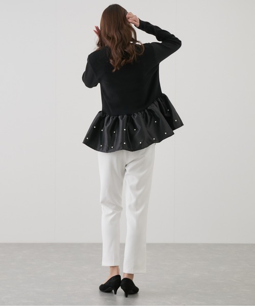 Jayro(ジャイロ)の「裾切替フリルプルオーバー(Tシャツ/カットソー・レディース・オフホワイト/ブラック・M)」の10枚目の写真