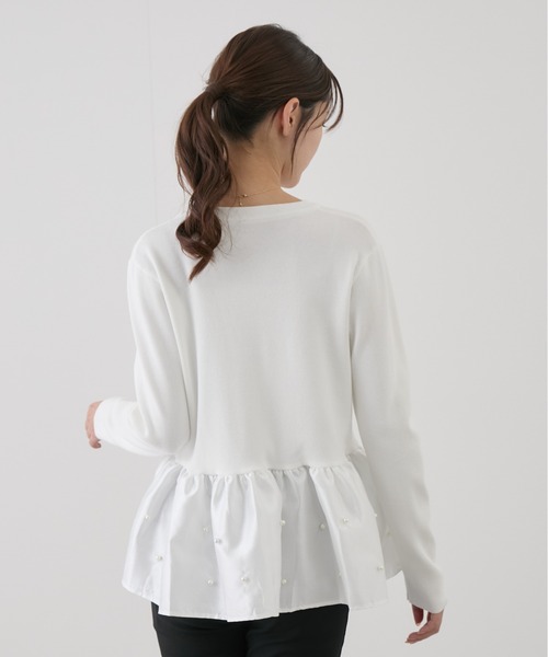 Jayro(ジャイロ)の「裾切替フリルプルオーバー(Tシャツ/カットソー・レディース・オフホワイト/ブラック・M)」の16枚目の写真