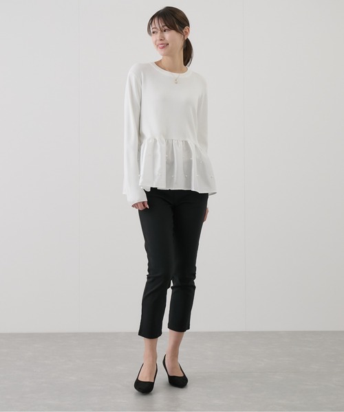 Jayro(ジャイロ)の「裾切替フリルプルオーバー(Tシャツ/カットソー・レディース・オフホワイト/ブラック・M)」の17枚目の写真