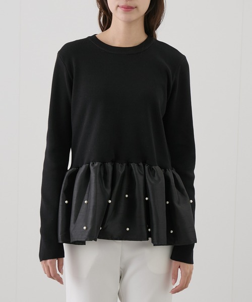 Jayro(ジャイロ)の「裾切替フリルプルオーバー(Tシャツ/カットソー・レディース・オフホワイト/ブラック・M)」の21枚目の写真