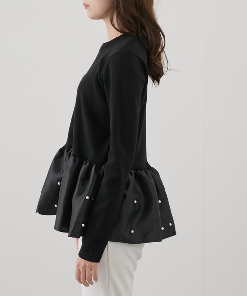 Jayro(ジャイロ)の「裾切替フリルプルオーバー(Tシャツ/カットソー・レディース・オフホワイト/ブラック・M)」の22枚目の写真