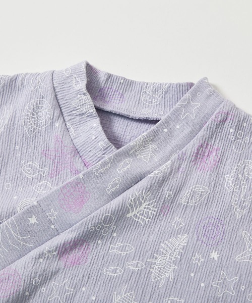 devirock(デビロック)の「着心地やわらか おやすみ甚平 ロンパース(浴衣・キッズ・ピンク系1/ブルー系1/ネイビー系1/グレー系1・70cm/80cm)」の10枚目の写真