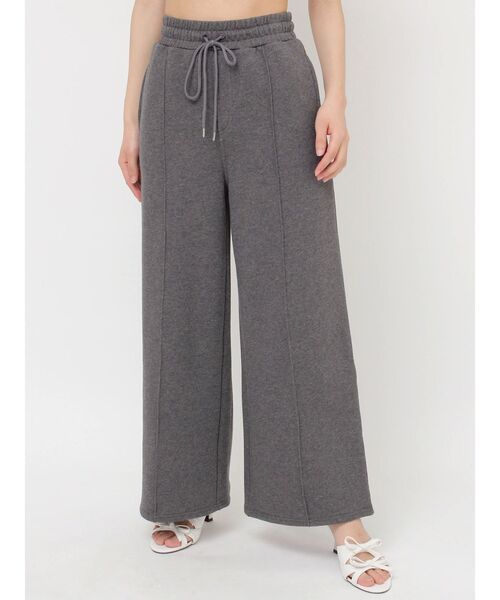 RESEXXY（リゼクシー）の「スウェットワイドパンツ【セットアップ着用可能】（スウェットパンツ・レディース・ブラック/チャコールグレー/ライトグレー・FREE）」の9枚目の写真