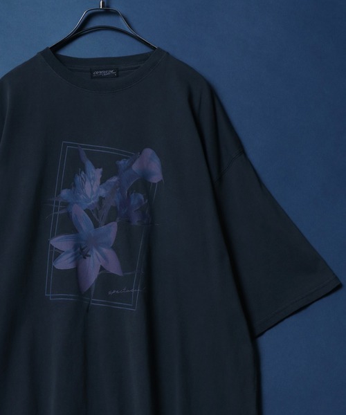 ANPAS(アンパス)の「Flower Graphic Print Pigment Processing T-Shirt/ピグメント フラワーグラフィックプリント 半袖 Tシャツ レディース メンズ(Tシャツ/カットソー・メンズ・ブラック/グレー系その他/ブラック系その他2/ブラック系その他/ブラック系その他3/チャコール/グレー系その他2/グレー系その他3・M/L)」の2枚目の写真