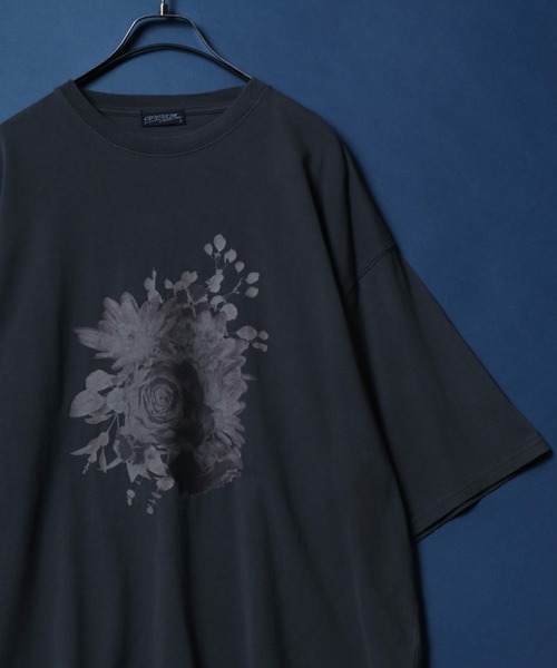 ANPAS(アンパス)の「Flower Graphic Print Pigment Processing T-Shirt/ピグメント フラワーグラフィックプリント 半袖 Tシャツ レディース メンズ(Tシャツ/カットソー・メンズ・ブラック/グレー系その他/ブラック系その他2/ブラック系その他/ブラック系その他3/チャコール/グレー系その他2/グレー系その他3・M/L)」の6枚目の写真