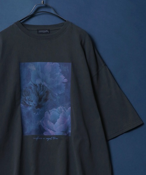 ANPAS(アンパス)の「Flower Graphic Print Pigment Processing T-Shirt/ピグメント フラワーグラフィックプリント 半袖 Tシャツ レディース メンズ(Tシャツ/カットソー・メンズ・ブラック/グレー系その他/ブラック系その他2/ブラック系その他/ブラック系その他3/チャコール/グレー系その他2/グレー系その他3・M/L)」の7枚目の写真