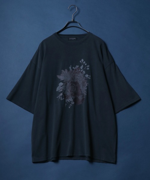 ANPAS(アンパス)の「Flower Graphic Print Pigment Processing T-Shirt/ピグメント フラワーグラフィックプリント 半袖 Tシャツ レディース メンズ(Tシャツ/カットソー・メンズ・ブラック/グレー系その他/ブラック系その他2/ブラック系その他/ブラック系その他3/チャコール/グレー系その他2/グレー系その他3・M/L)」の9枚目の写真