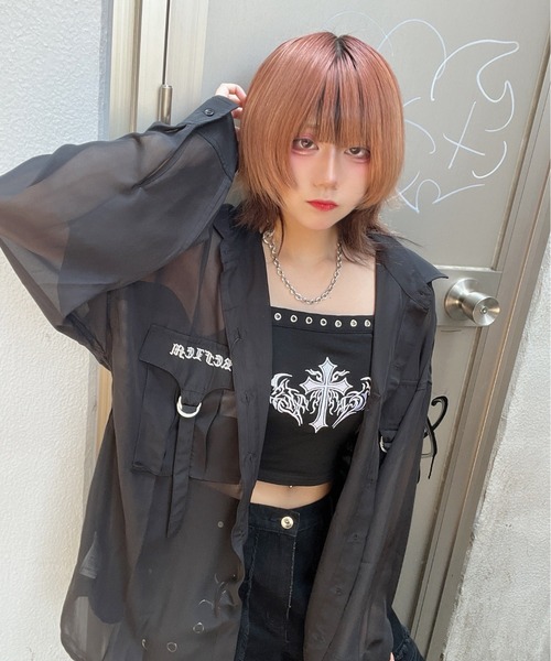 REFLEM（レフレム）の「『REFLEM/レフレム』ハトメ付きキャミソール（キャミソール・レディース・ブラック/レオパード・FREE）」の21枚目の写真