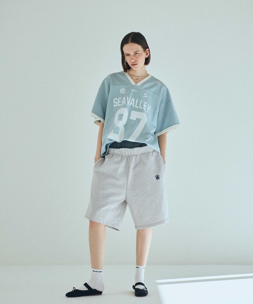 SEA（シー）の「SEAVALLEY ユニフォーム TEE（Tシャツ/カットソー・レディース・チャコールグレー/ネイビー/ホワイト・0/2）」の4枚目の写真