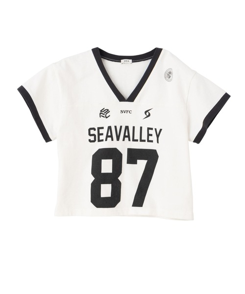 SEA（シー）の「SEAVALLEY ユニフォーム TEE（Tシャツ/カットソー・レディース・チャコールグレー/ネイビー/ホワイト・0/2）」の22枚目の写真