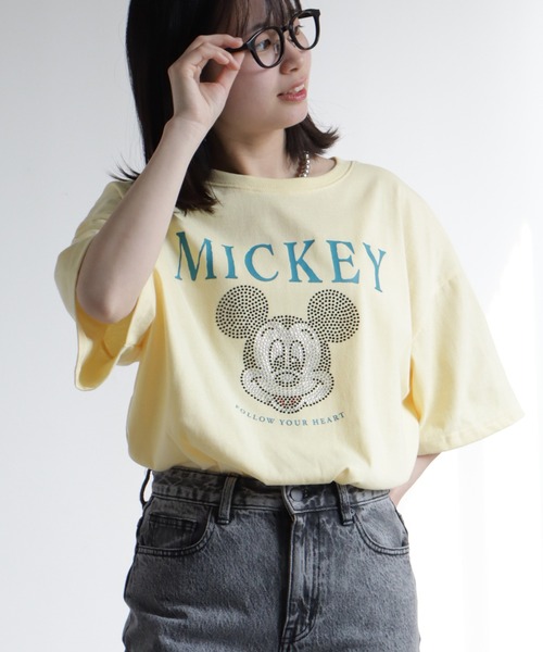セール】【Disney/ディズニー】ラインストーンミッキーハーフ
