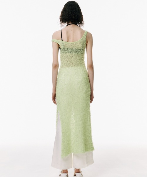 JOSE MOON（ジョゼムーン）の「PAPER RIBBON KNIT DRESS/ペーパーリボンニットドレス（ワンピース・レディース・ライトグリーン/ホワイト/ブラック・FREE）」の20枚目の写真