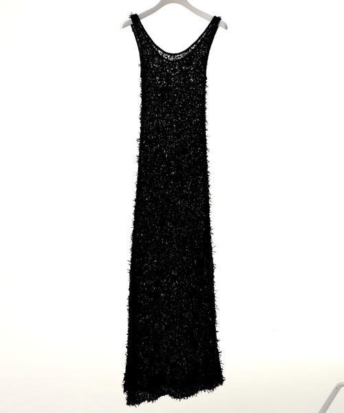 JOSE MOON（ジョゼムーン）の「PAPER RIBBON KNIT DRESS/ペーパーリボンニットドレス（ワンピース・レディース・ライトグリーン/ホワイト/ブラック・FREE）」の10枚目の写真