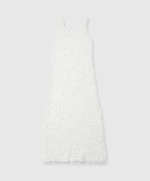 JOSE MOON（ジョゼムーン）の「PAPER RIBBON KNIT DRESS/ペーパーリボンニットドレス（ワンピース・レディース・ライトグリーン/ホワイト/ブラック・FREE）」の8枚目の写真
