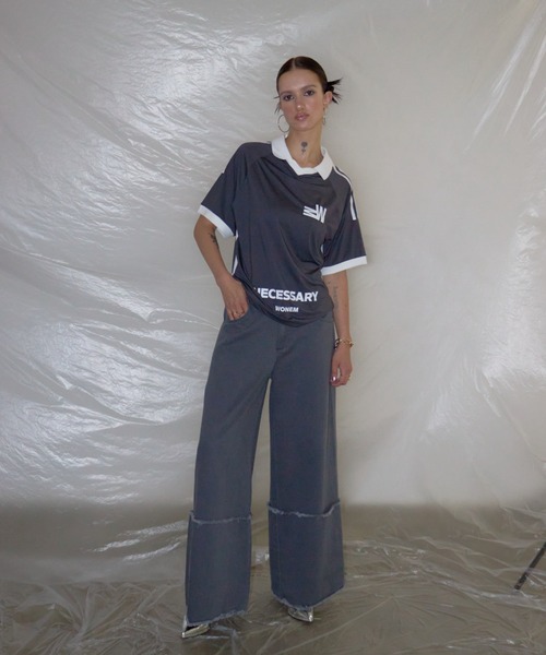 WONEM(ウォンエム)の「デニムパンツ(デニムパンツ・レディース・グレー・1)」の2枚目の写真