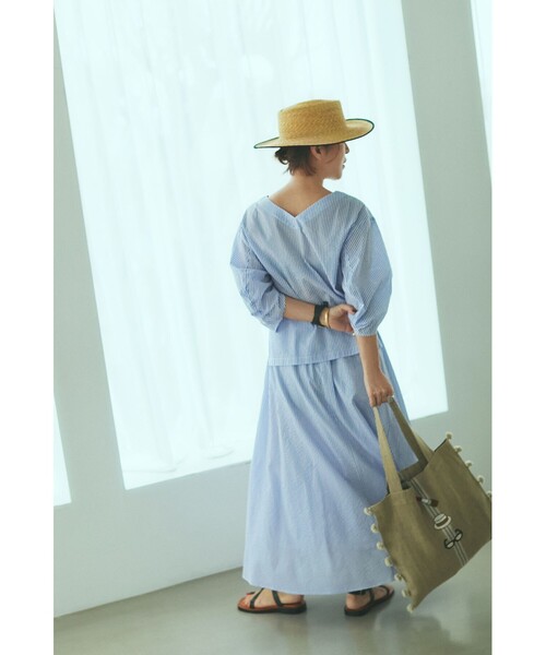 セール】【大草直子さんコラボ】AMARC(アマーク) タックフレアスカート