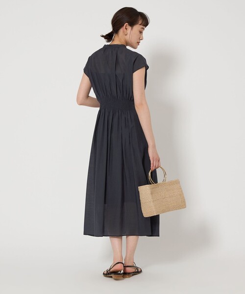 green label relaxing（グリーンレーベルリラクシング）の「カッセン ウエストタック フレンチスリーブ ワンピース（ワンピース・レディース・ライトブルー/ネイビー/その他1/その他2/マスタード・FREE）」の17枚目の写真