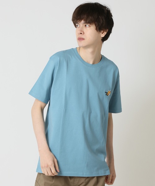 ARCADE(アーケード)の「コットンUSA ワンポイント刺繍 プリント半袖Tシャツ(Tシャツ/カットソー・メンズ・ホワイト系1/イエロー系4/オレンジ系3/ブルー系1/ブラック系2/ベージュ系2/ネイビー系4/グレー系3・M/LL/L)」の13枚目の写真