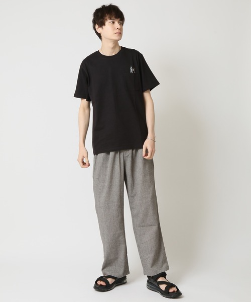 ARCADE(アーケード)の「コットンUSA ワンポイント刺繍 プリント半袖Tシャツ(Tシャツ/カットソー・メンズ・ホワイト系1/イエロー系4/オレンジ系3/ブルー系1/ブラック系2/ベージュ系2/ネイビー系4/グレー系3・M/LL/L)」の17枚目の写真