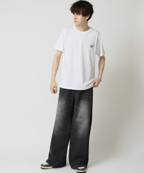 ARCADE(アーケード)の「コットンUSA ワンポイント刺繍 プリント半袖Tシャツ(Tシャツ/カットソー・メンズ・ホワイト系1/イエロー系4/オレンジ系3/ブルー系1/ブラック系2/ベージュ系2/ネイビー系4/グレー系3・M/LL/L)」の21枚目の写真