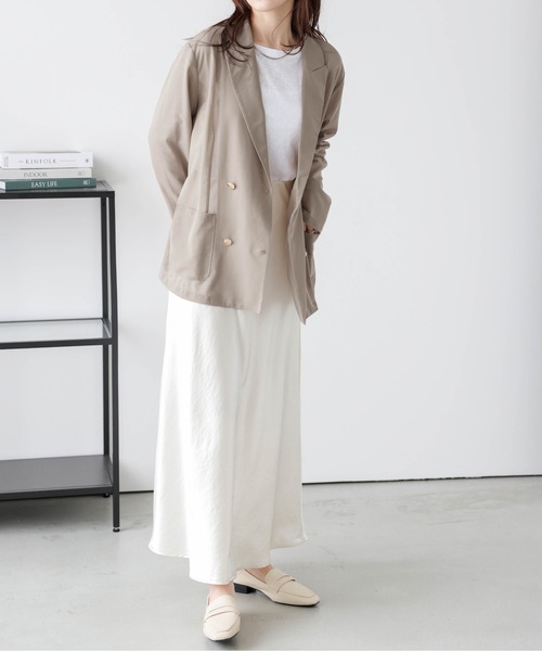 【関税込み】TOTEME ベージュ ダブルジャケット ベージュ系 L toteme(トーテムスウェーデン) ジャケット