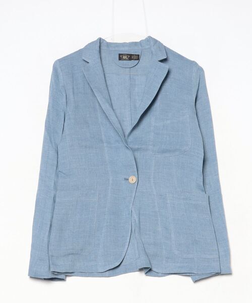 RRL(ダブル アール エル)の「リネン ブレザー(テーラードジャケット・レディース・ブルー・1/2/4/3)」の2枚目の写真