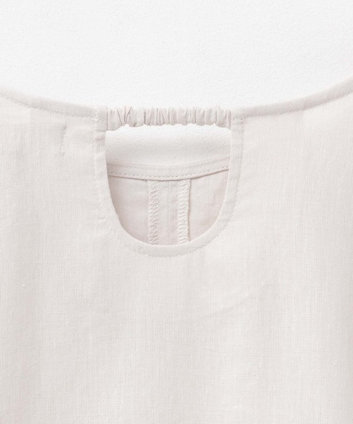 HusHusH(ハッシュアッシュ)の「HusHusH 麻混プルオーバー(シャツ/ブラウス・レディース・グレイッシュベージュ/ブラック/コーラルピンク・M/L)」の14枚目の写真