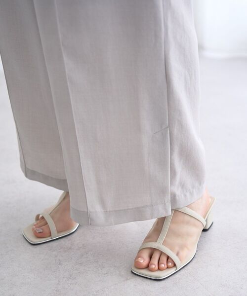 YECCA VECCA(イェッカヴェッカ)の「サラサライージーワイドパンツ(その他パンツ・レディース・ライトグレー/イエロー/ストライプ/チャコールグレー・S/M)」の18枚目の写真