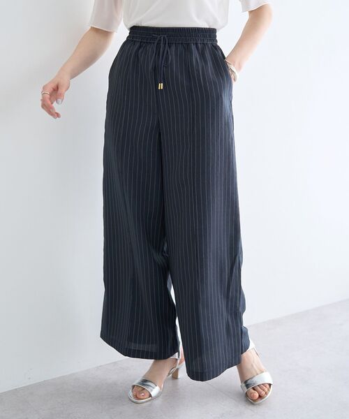 YECCA VECCA(イェッカヴェッカ)の「サラサライージーワイドパンツ(その他パンツ・レディース・ライトグレー/イエロー/ストライプ/チャコールグレー・S/M)」の5枚目の写真