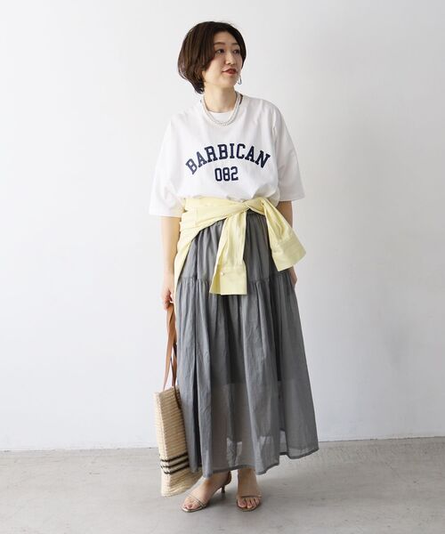 le.coeur blanc（ルクールブラン）の「《WEB限定アイテム》ローンギャザーティアードスカート（スカート・レディース・ブラック/グレー/カーキオリーブ/オフホワイト・38）」の10枚目の写真