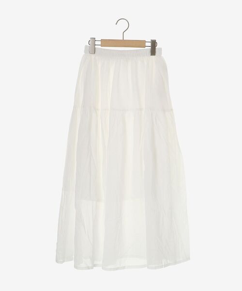 le.coeur blanc（ルクールブラン）の「《WEB限定アイテム》ローンギャザーティアードスカート（スカート・レディース・ブラック/グレー/カーキオリーブ/オフホワイト・38）」の20枚目の写真