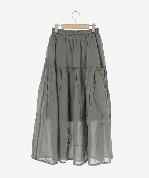 le.coeur blanc（ルクールブラン）の「《WEB限定アイテム》ローンギャザーティアードスカート（スカート・レディース・ブラック/グレー/カーキオリーブ/オフホワイト・38）」の21枚目の写真