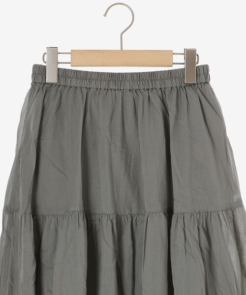 le.coeur blanc（ルクールブラン）の「《WEB限定アイテム》ローンギャザーティアードスカート（スカート・レディース・ブラック/グレー/カーキオリーブ/オフホワイト・38）」の22枚目の写真