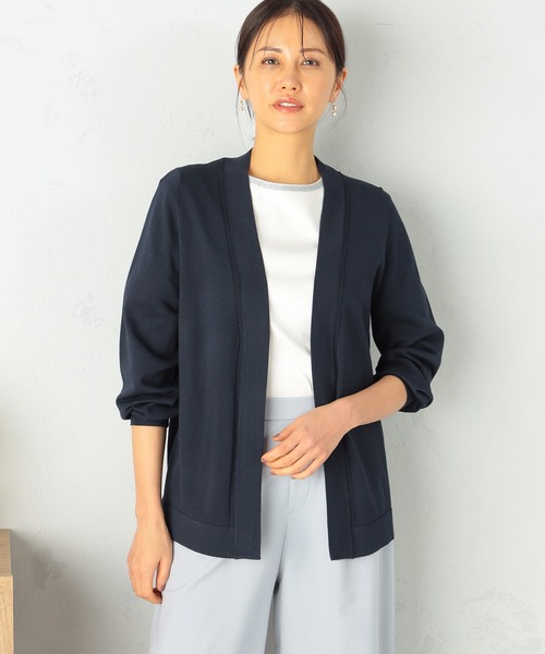 GALLORIA（ギャローリア）の「ＵＶカット　ミドル丈トッパーカーディガン（カーディガン/ボレロ・レディース・サックスブルー/ネイビー/ライトグレー・L/LL/S/M）」の2枚目の写真