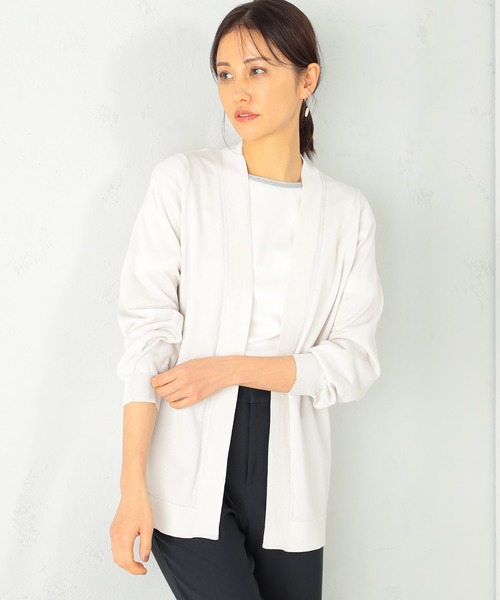 GALLORIA（ギャローリア）の「ＵＶカット　ミドル丈トッパーカーディガン（カーディガン/ボレロ・レディース・サックスブルー/ネイビー/ライトグレー・L/LL/S/M）」の4枚目の写真