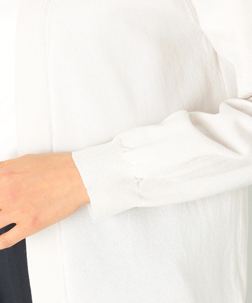 GALLORIA（ギャローリア）の「ＵＶカット　ミドル丈トッパーカーディガン（カーディガン/ボレロ・レディース・サックスブルー/ネイビー/ライトグレー・L/LL/S/M）」の6枚目の写真