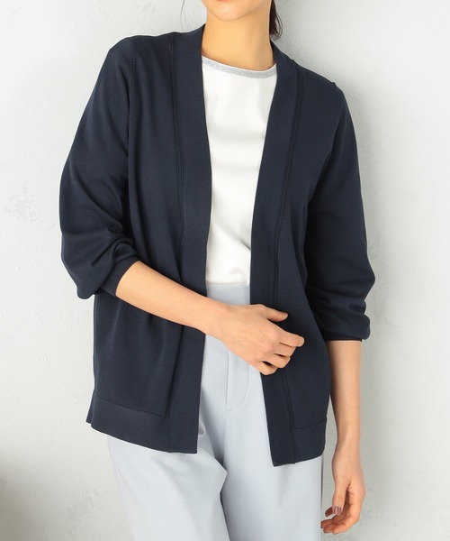 GALLORIA（ギャローリア）の「ＵＶカット　ミドル丈トッパーカーディガン（カーディガン/ボレロ・レディース・サックスブルー/ネイビー/ライトグレー・L/LL/S/M）」の8枚目の写真