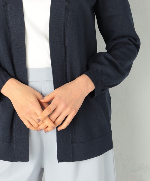 GALLORIA（ギャローリア）の「ＵＶカット　ミドル丈トッパーカーディガン（カーディガン/ボレロ・レディース・サックスブルー/ネイビー/ライトグレー・L/LL/S/M）」の9枚目の写真