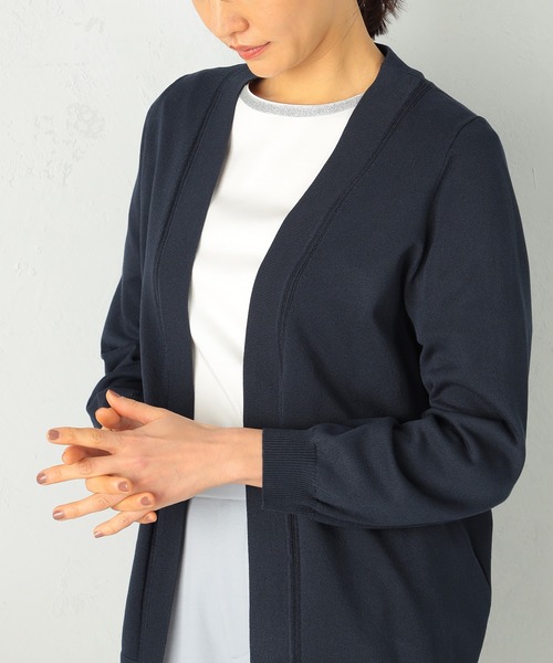 GALLORIA（ギャローリア）の「ＵＶカット　ミドル丈トッパーカーディガン（カーディガン/ボレロ・レディース・サックスブルー/ネイビー/ライトグレー・L/LL/S/M）」の11枚目の写真