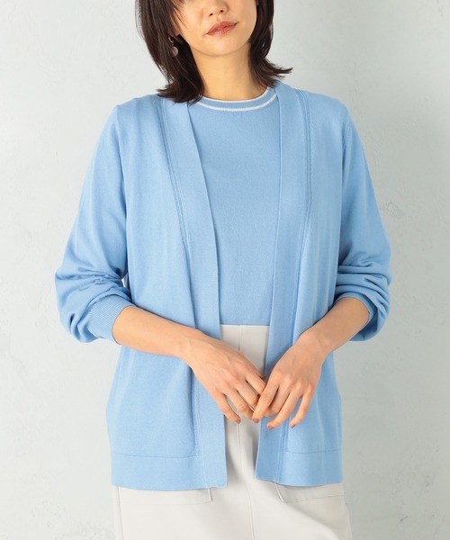 GALLORIA（ギャローリア）の「ＵＶカット　ミドル丈トッパーカーディガン（カーディガン/ボレロ・レディース・サックスブルー/ネイビー/ライトグレー・L/LL/S/M）」の12枚目の写真