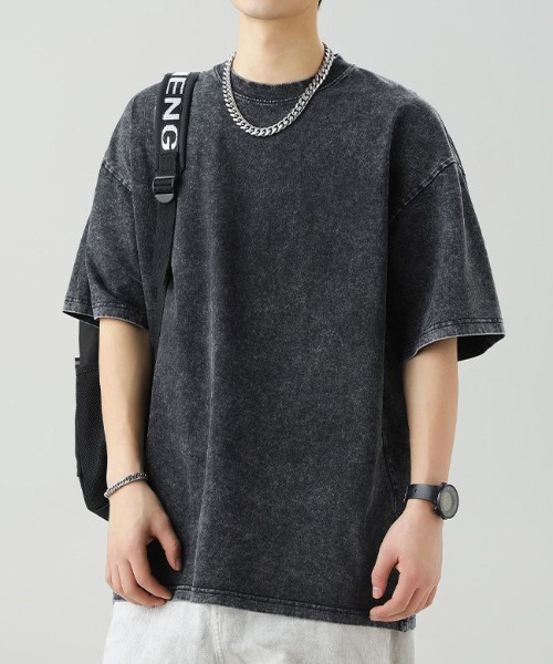 GEMEDA(ジェメダ)の「オーバーサイズ半袖TEE(Tシャツ/カットソー・メンズ・グレー/ブラック/ブラウン・M)」の13枚目の写真