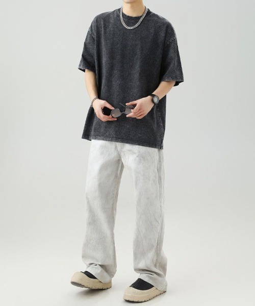 GEMEDA(ジェメダ)の「オーバーサイズ半袖TEE(Tシャツ/カットソー・メンズ・グレー/ブラック/ブラウン・M)」の12枚目の写真